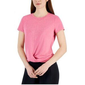 ID Ideology Women's Twist-Front Performance T-Shirt - XXL Pink NWT
